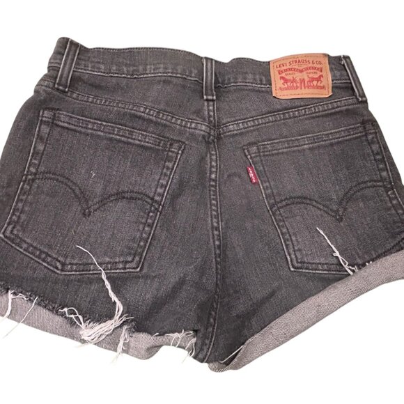 Levi's Charcoal Cutoff Shorts - Picture 2 of 2